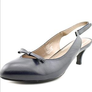 Easy Spirit Black Ryelee Slingback Kitten Heels